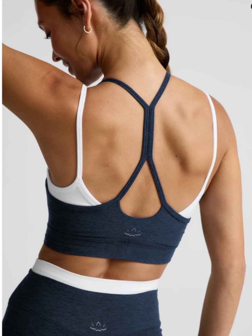 Spacedye Layered Long Line Bra- nocturnal navy